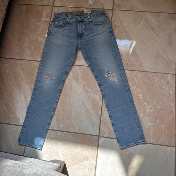 Ag Adriano Goldschmied Blue Straight Leg Jeans - Picture 11 of 11